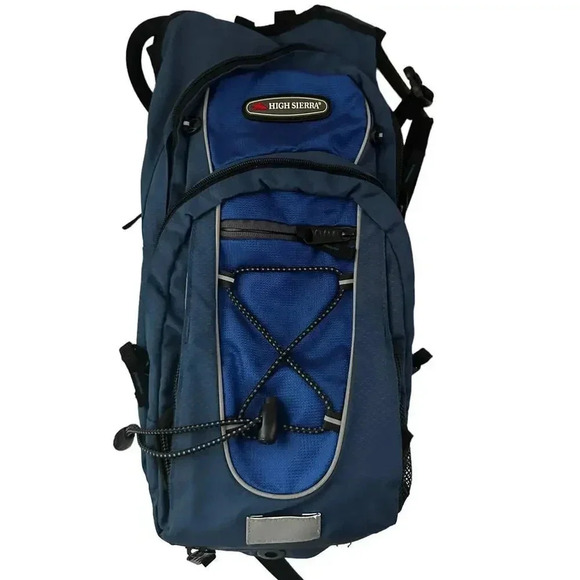High Sierra Black & Gray Airmesh Hydration Pack Water Bladder 2L Backpack - Picture 1 of 8